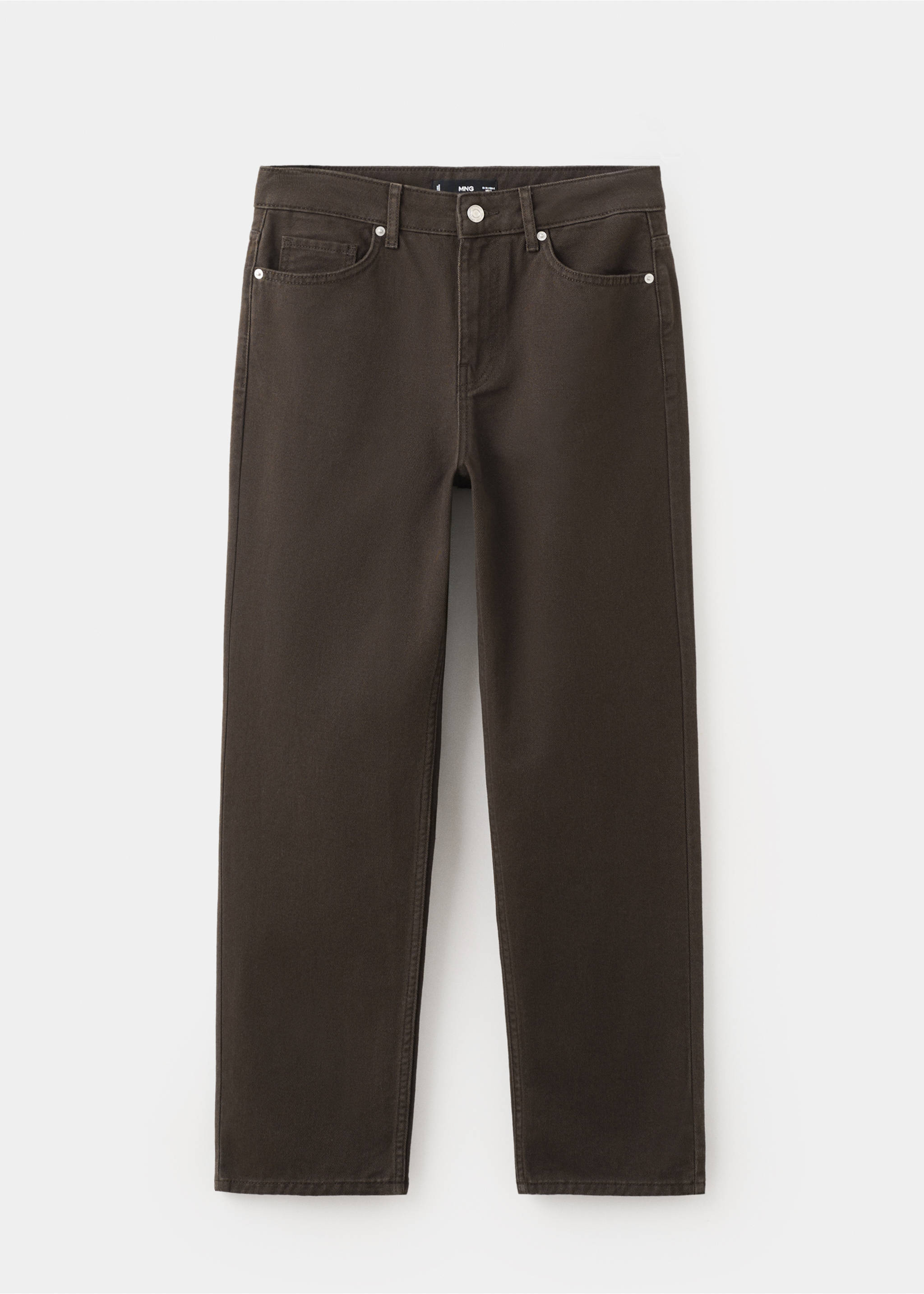 Mid-rise straight jeans - Article without model, Chocolate. Ref: 27004108-00.