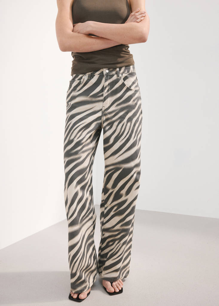 Zebra-print straight-fit jeans — Off White
