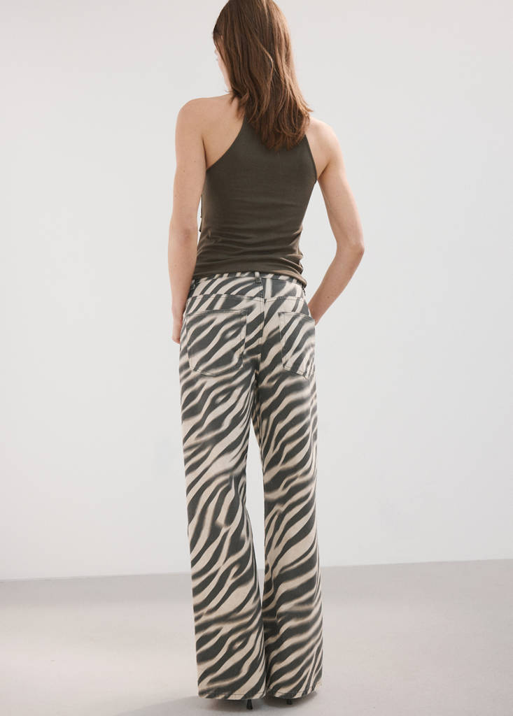 Zebra-print straight-fit jeans — Off White