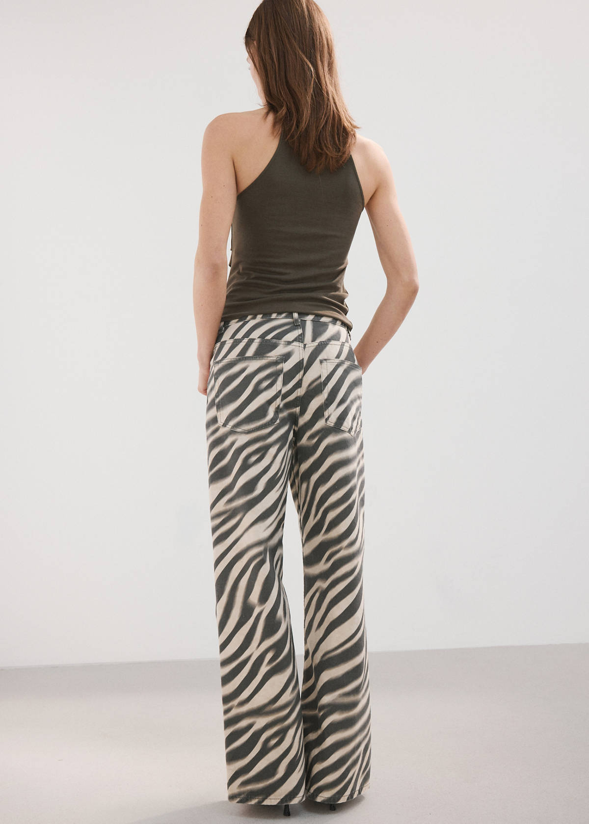 Zebra-print straight-fit jeans — Off White