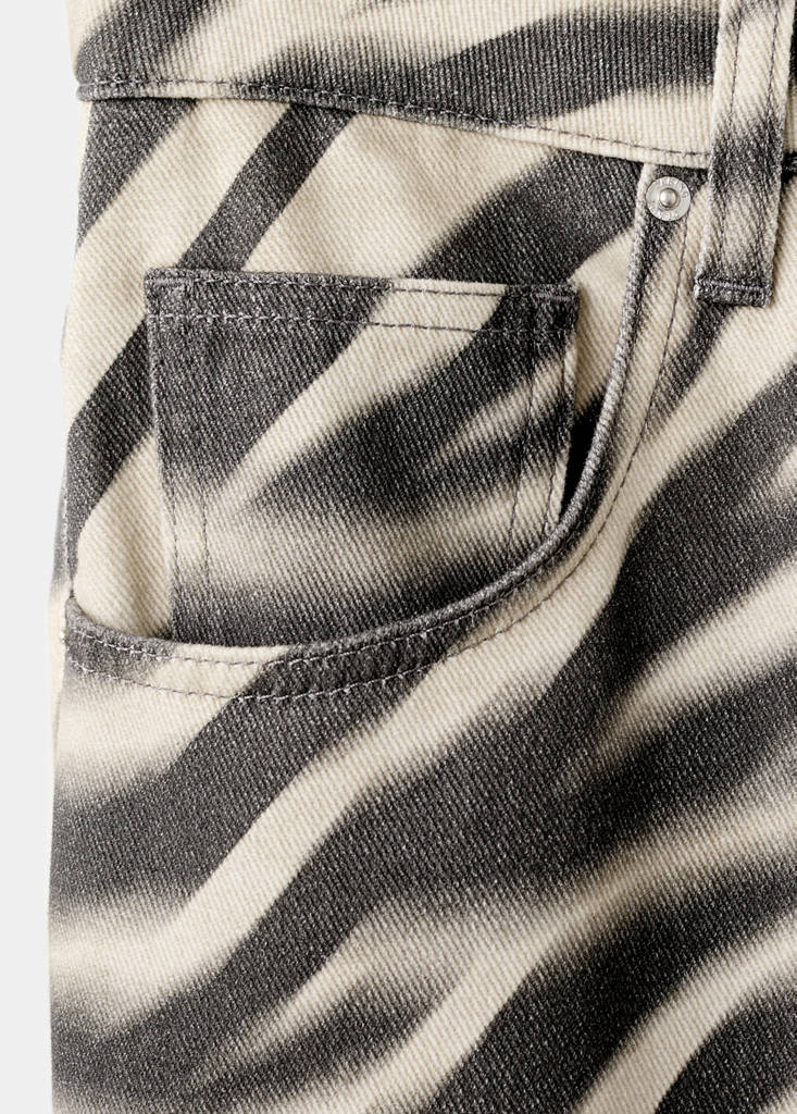 Zebra-print straight-fit jeans — Off White