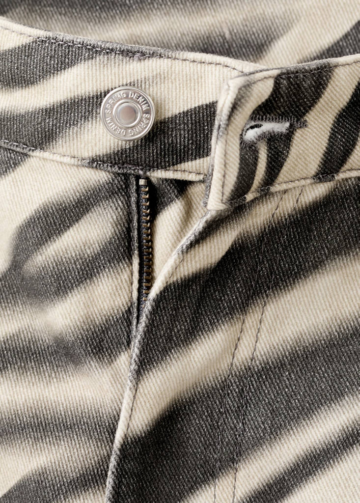 Zebra-print straight-fit jeans — Off White