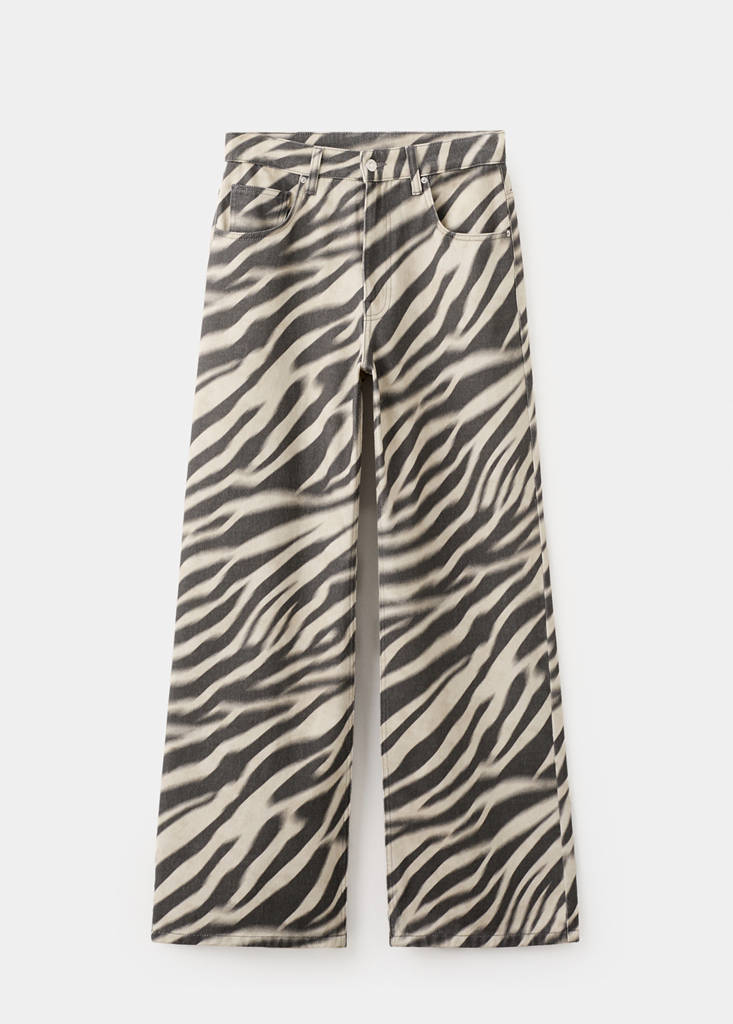 Zebra-print straight-fit jeans — Off White