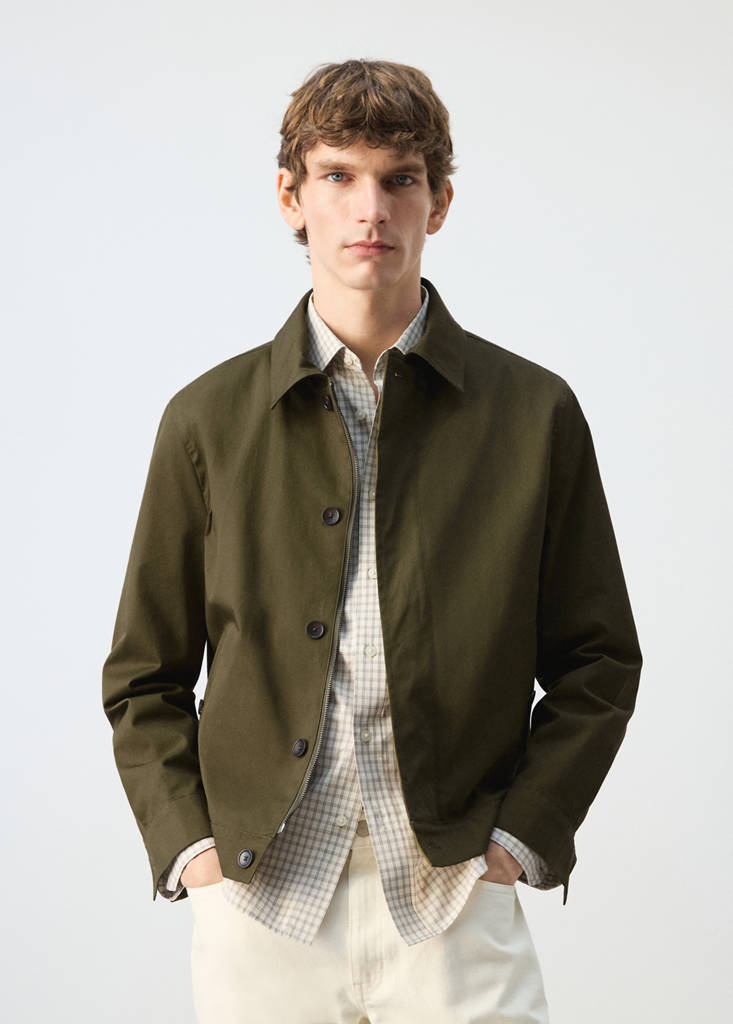 Chaqueta water-repellent cremallera oculta