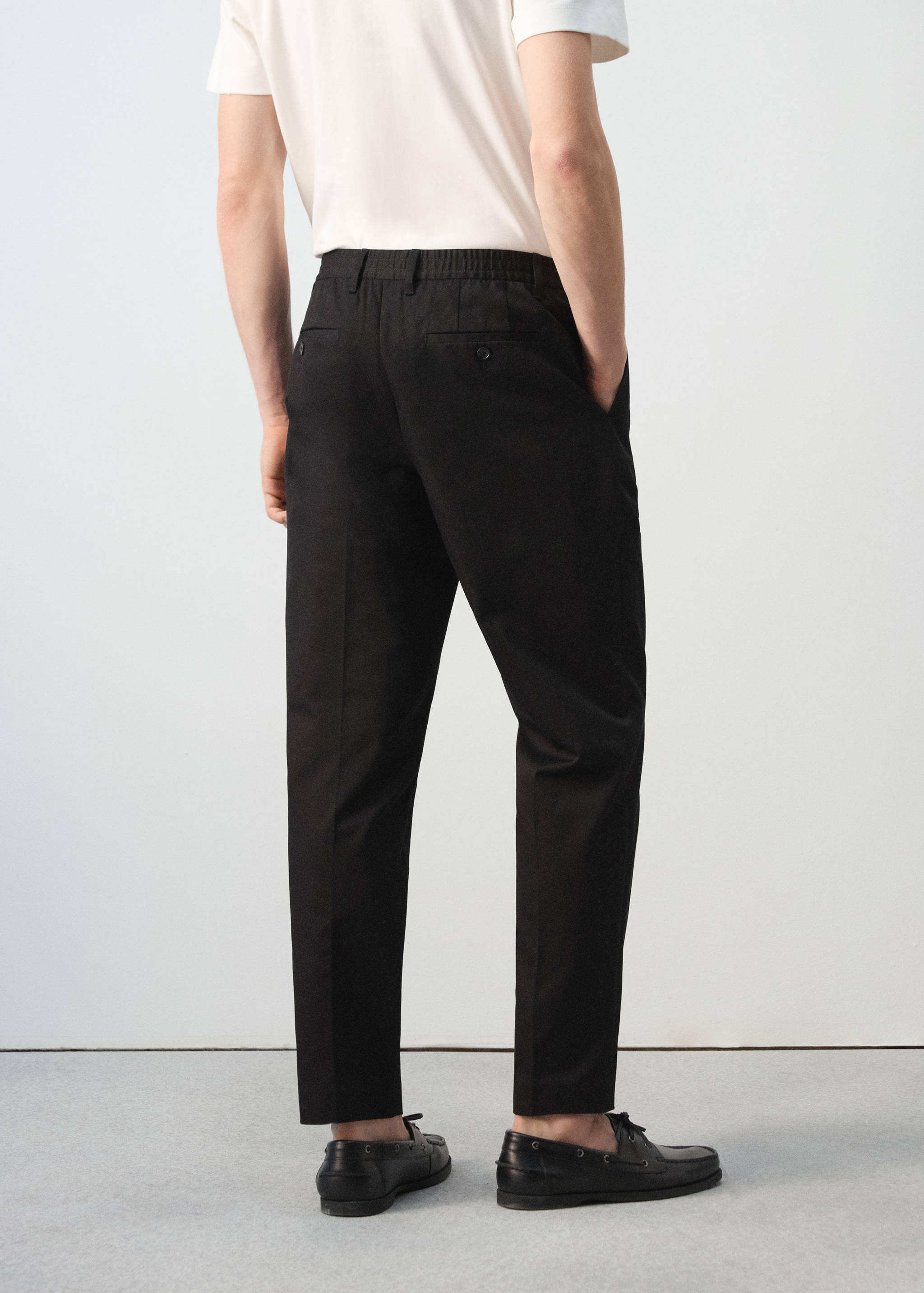 Regular-fit pleated trousers - Reverse of the article