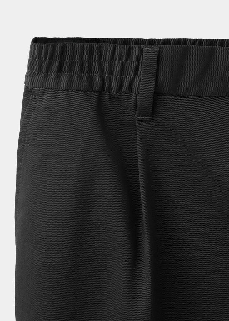 Regular-fit pleated trousers — Black