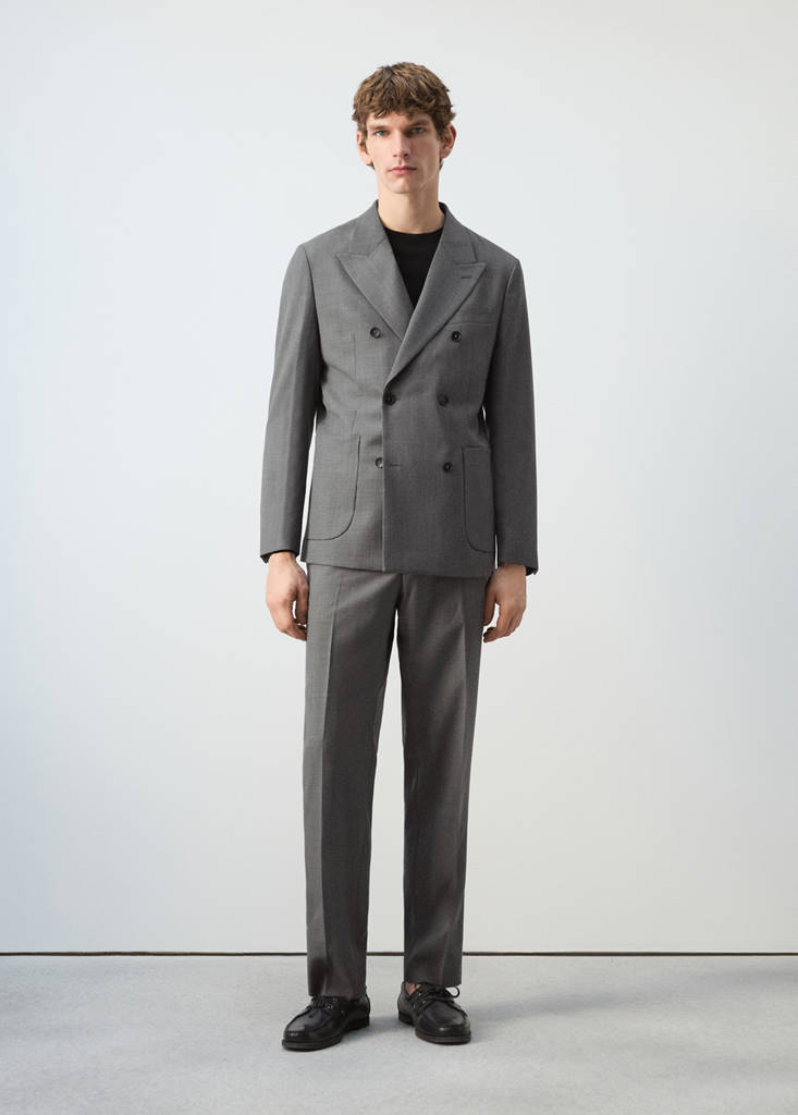 Ricardo regular fit suit trousers — Grey