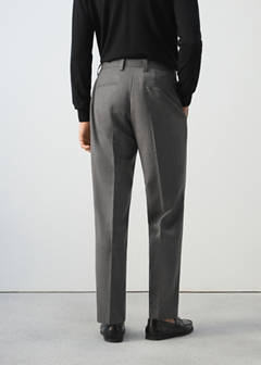 Ricardo regular fit suit trousers — Grey 3