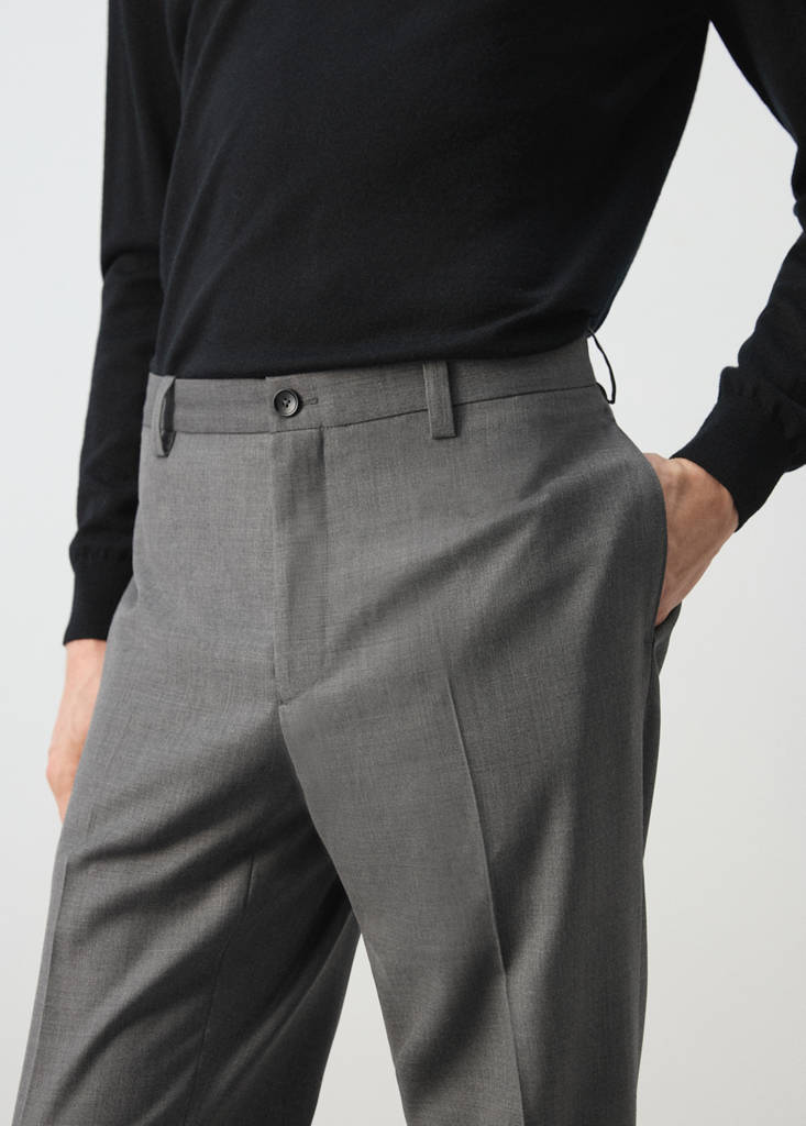 Ricardo regular fit suit trousers — Grey