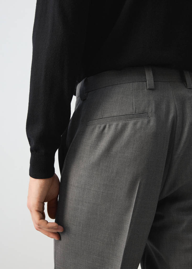Ricardo regular fit suit trousers — Grey
