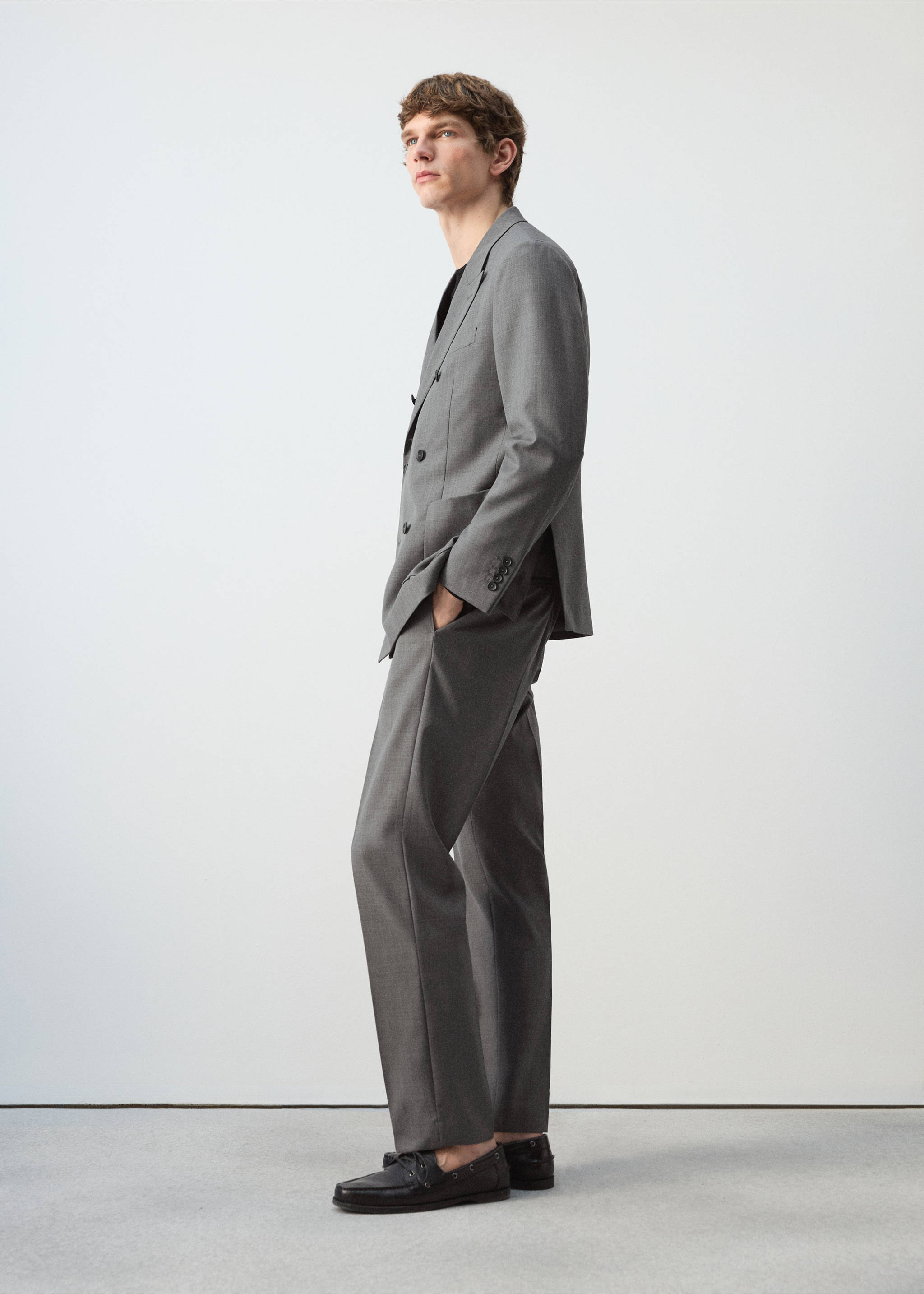 Костюмные брюки Ricardo стандартного кроя - Деталь изделия 2, Серый. Ref: 27004414-00.