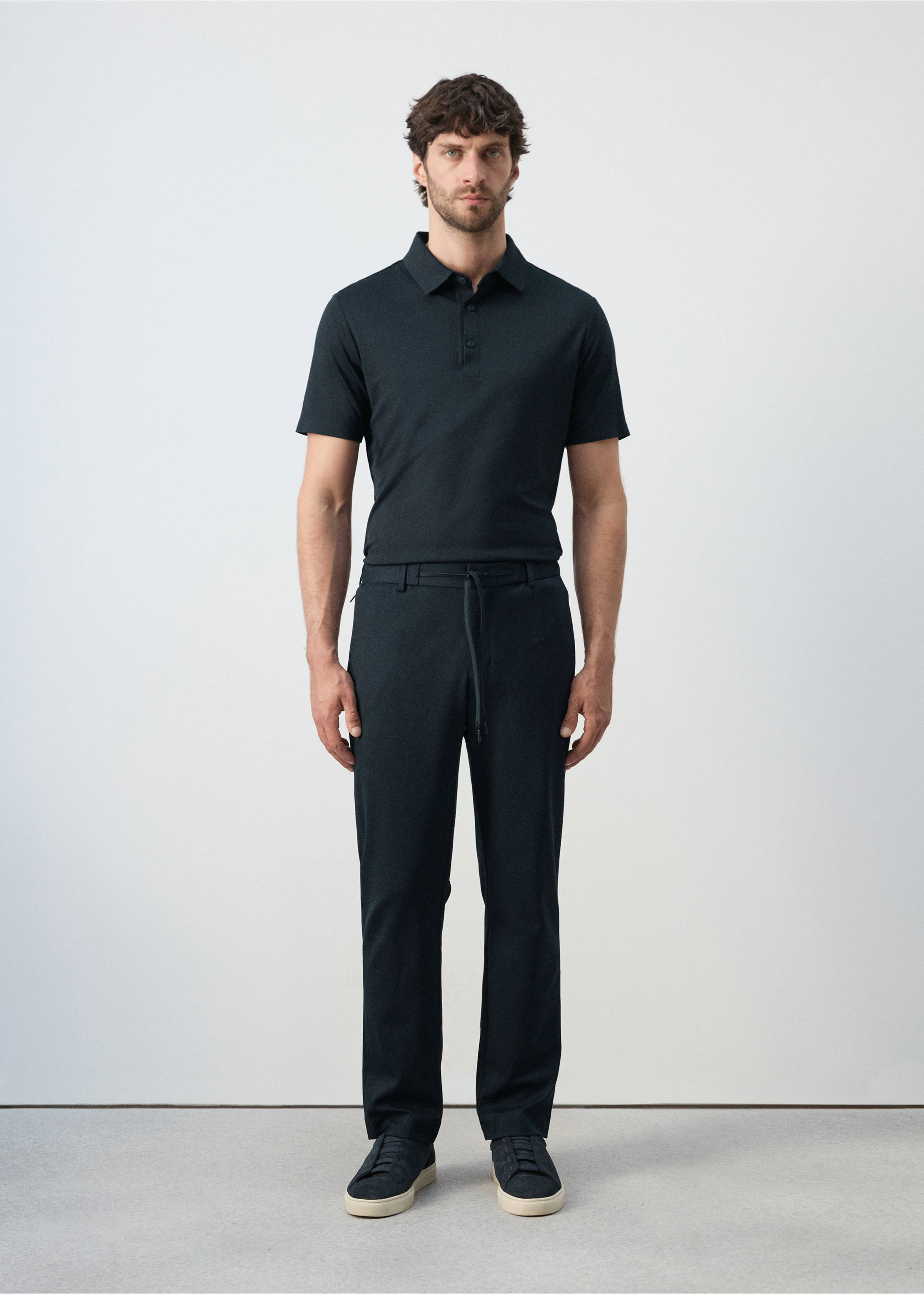 Pantalón chino comfort stretch - Plano general, Azul marino. Ref: 27004415-00.