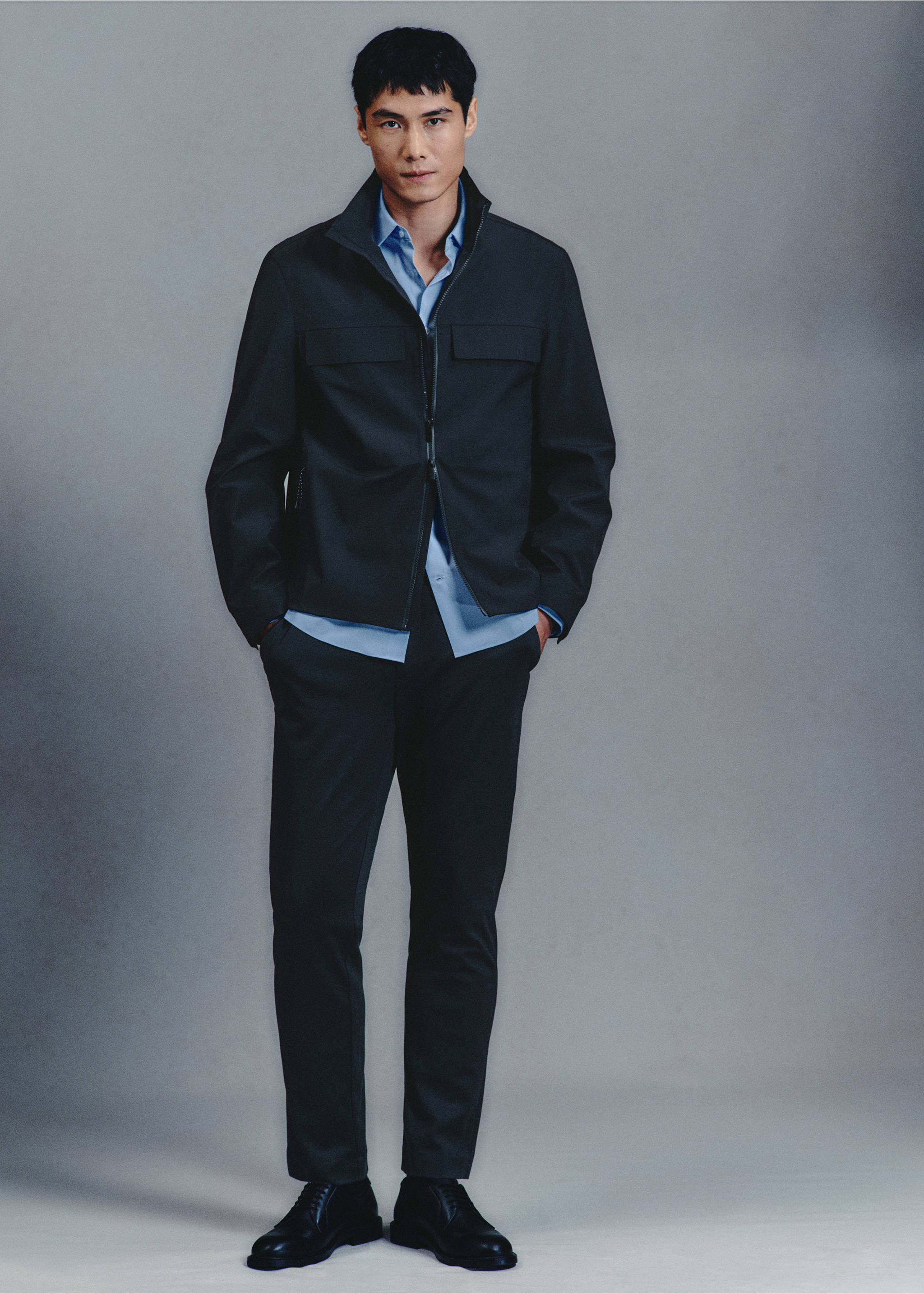 Pantalón chino comfort stretch - Detalle del artículo 3, Azul marino. Ref: 27004415-00.