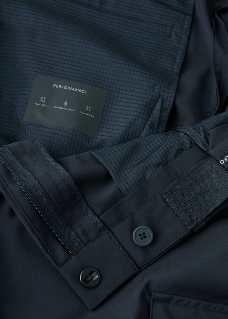 Slim fit comfort stretch cargo trousers — Navy
