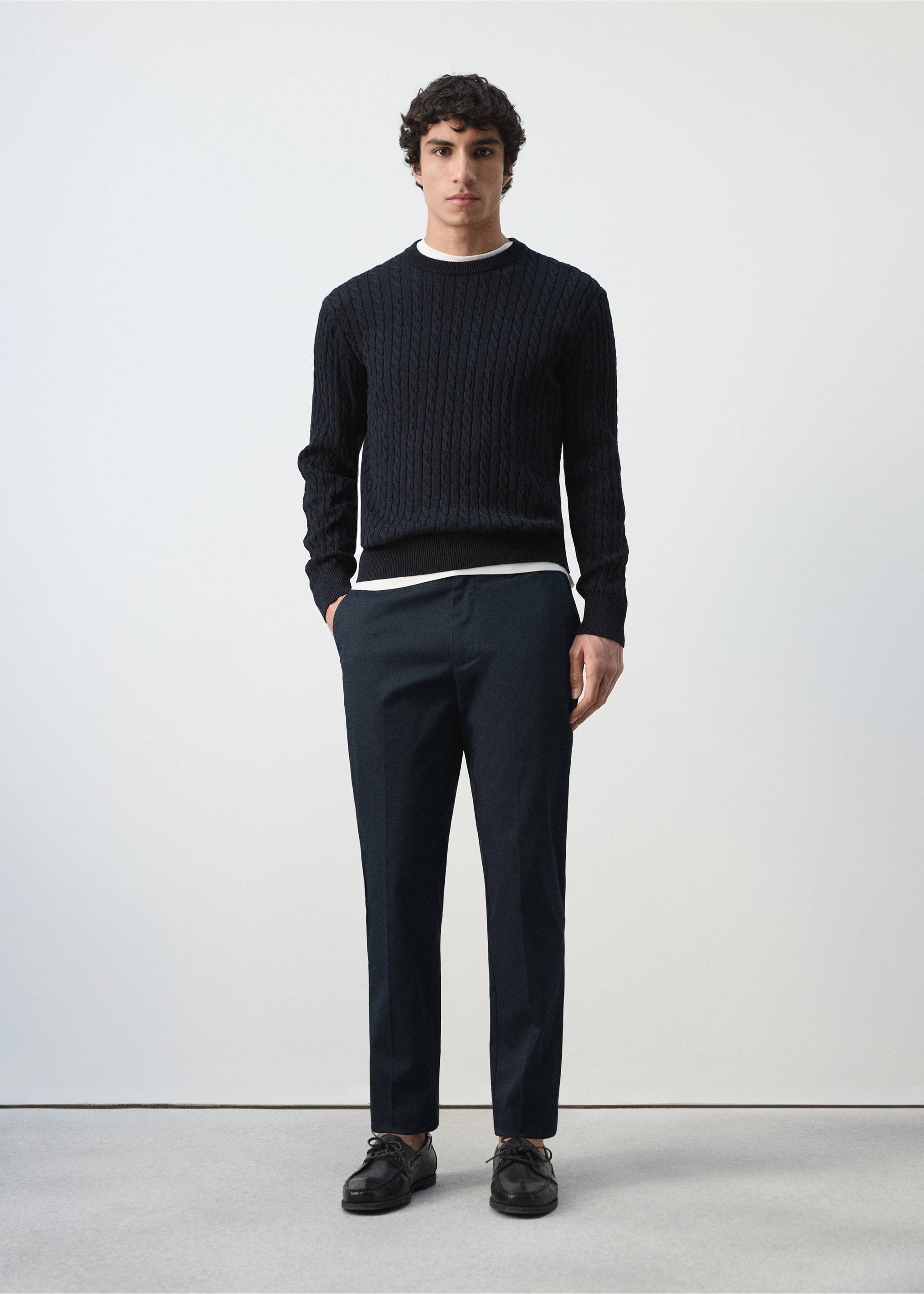 Pantalón Dublino chino slim fit - Plano general, Azul marino. Ref: 27004418-00.