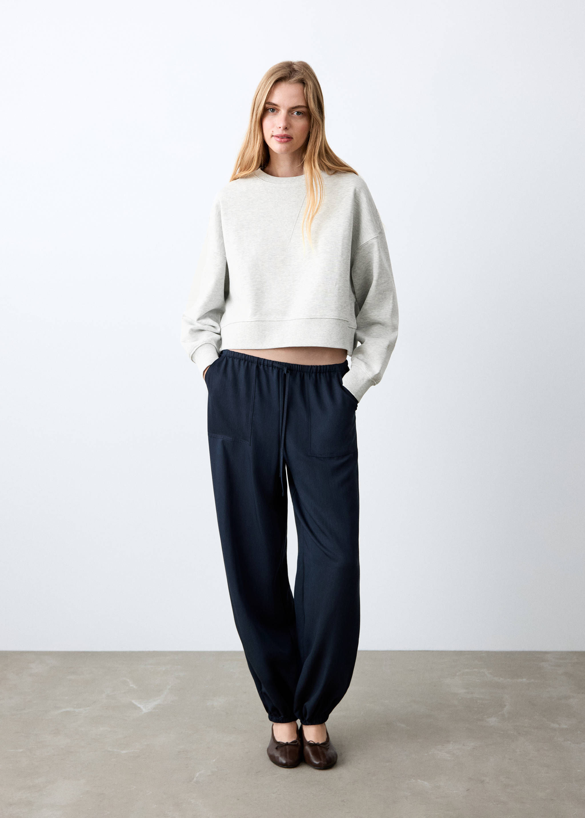 Cropped cotton sweatshirt - General plane