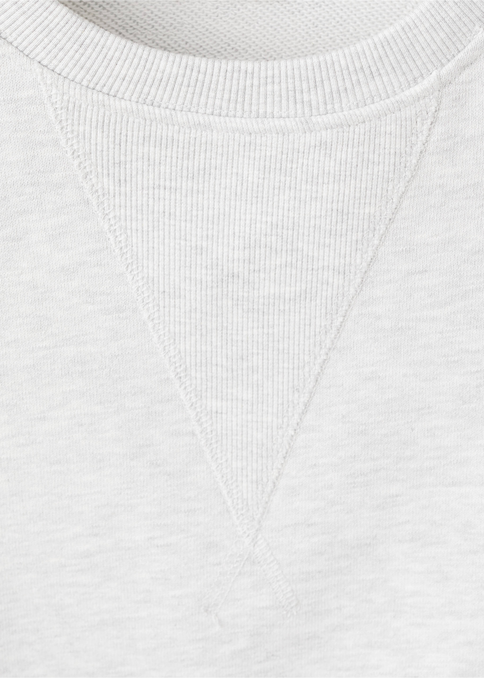 Sweat-shirt crop coton - Détail de l'article 8, Gris chiné clair. Ref: 27004419-00.