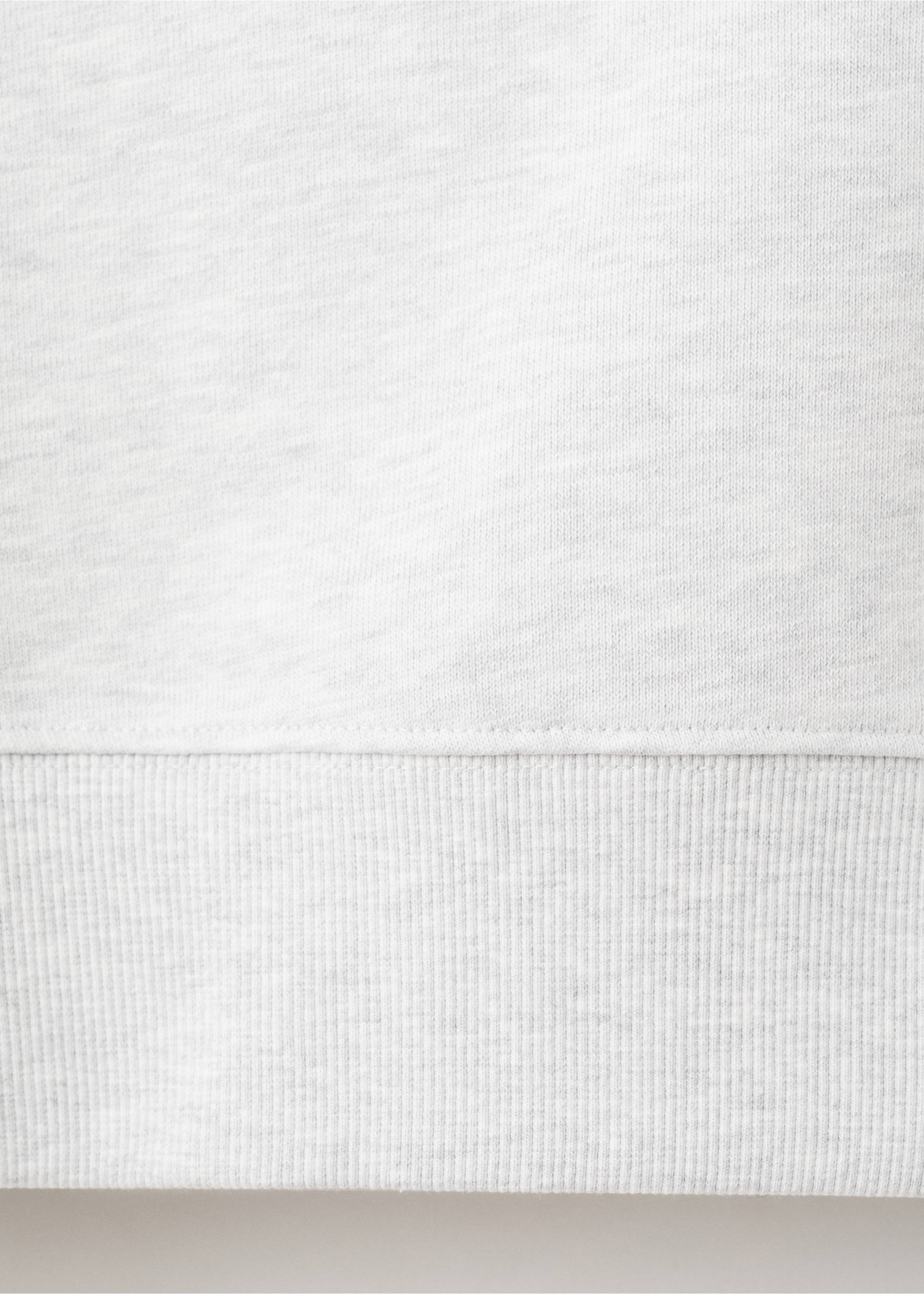 Sweat-shirt crop coton - Détail de l'article 0, Gris chiné clair. Ref: 27004419-00.