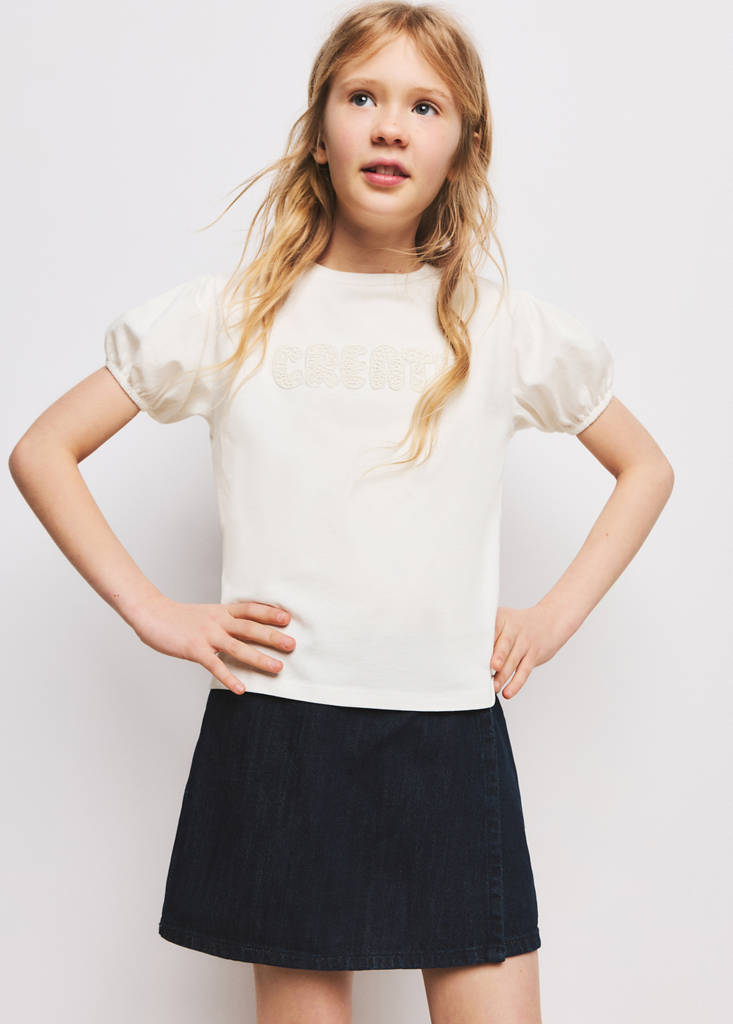 Camiseta bordada algodón