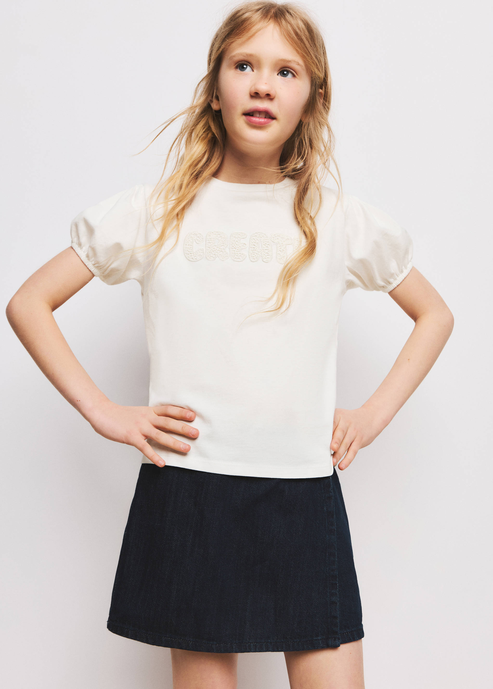 تي شيرت قطني مطرز - رؤية عامة