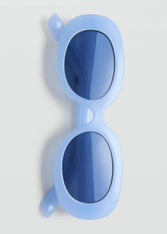 Oval-frame sunglasses — Sky Blue 4
