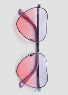 Heart-shape sunglasses — Lilac 4