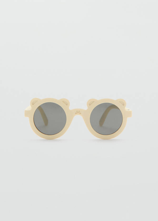 Teddy bear sunglasses — Ecru
