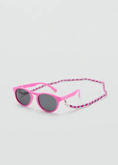 Sunglasses with chain — Neon Pink 2