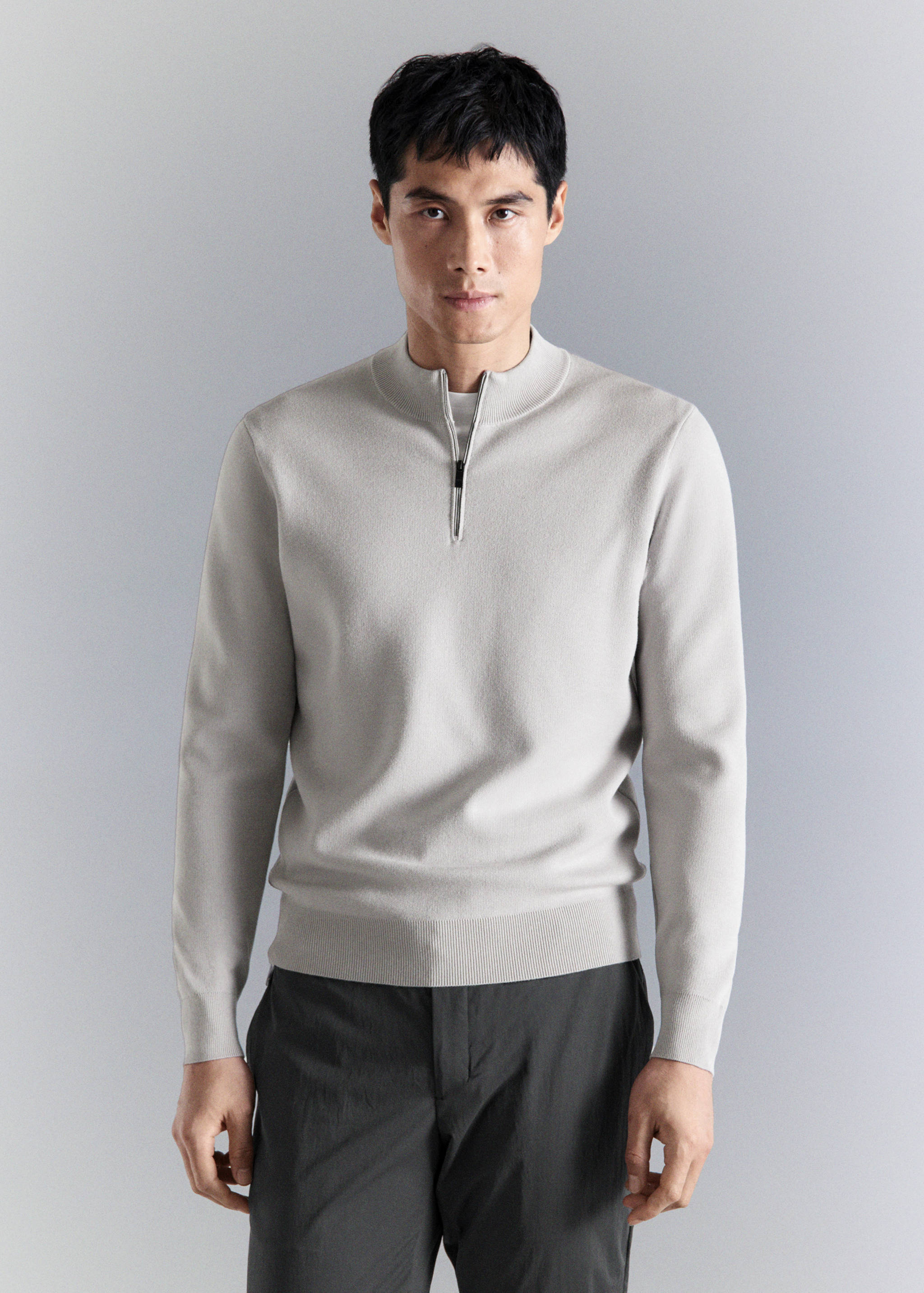 Jersey comfort stretch cremallera - Plano medio