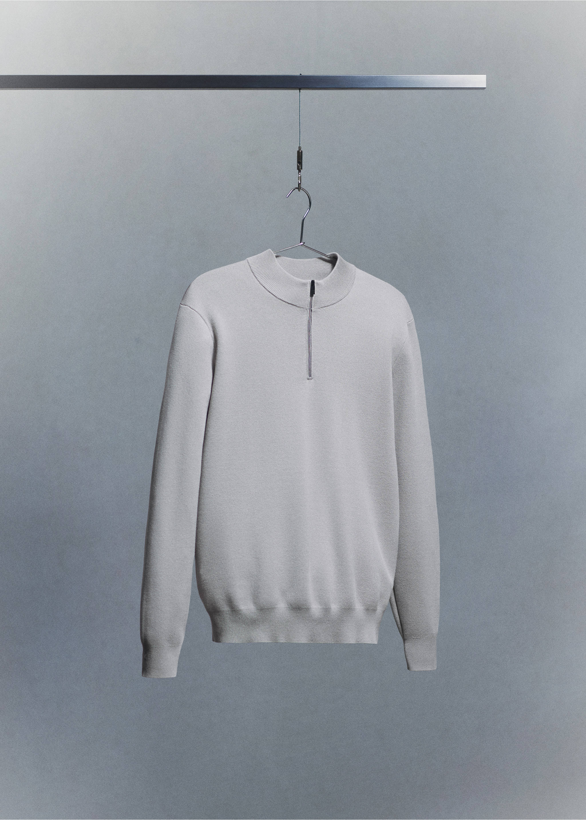 Jersey comfort stretch cremallera - Detalle del artículo 9, Gris hielo. Ref: 27004430-00.