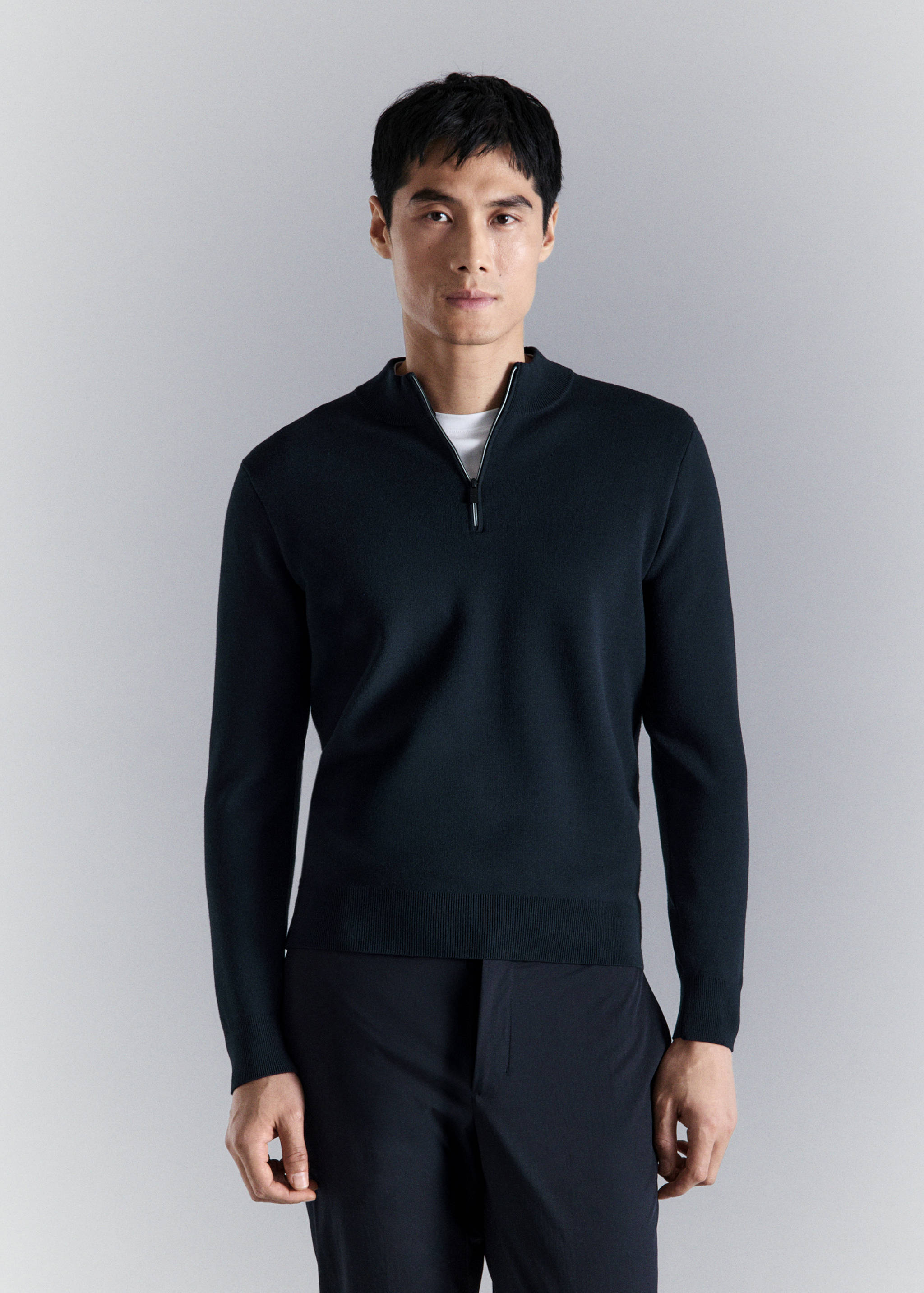 Jersey comfort stretch cremallera - Plano medio