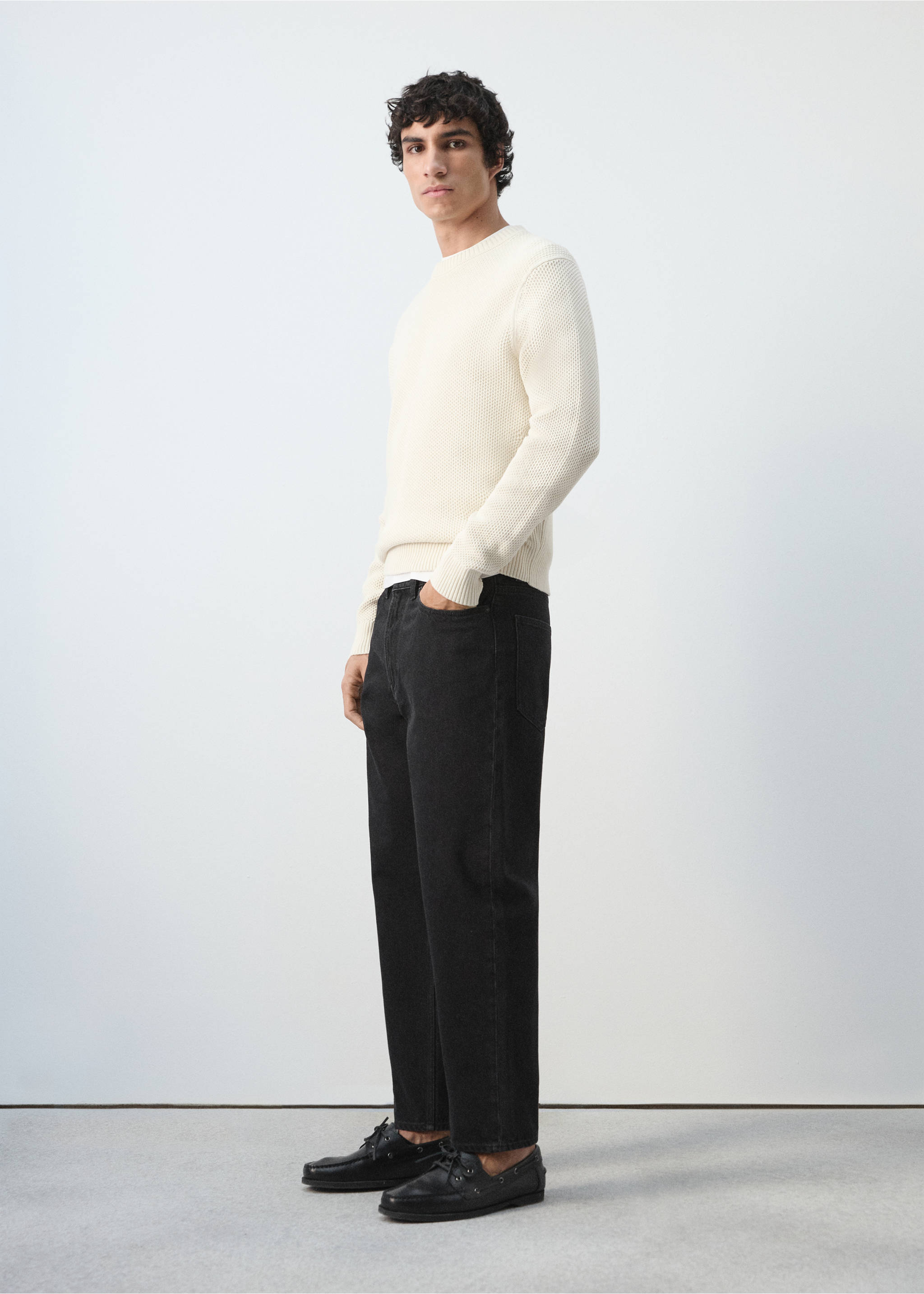 Jersey punto medio microestructura - Detalle del artículo 2, Crudo. Ref: 27004431-00.