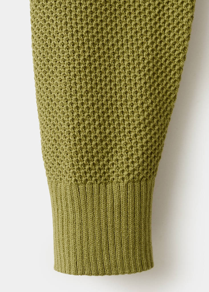 Medium-knit microstructure sweater — Green Apple