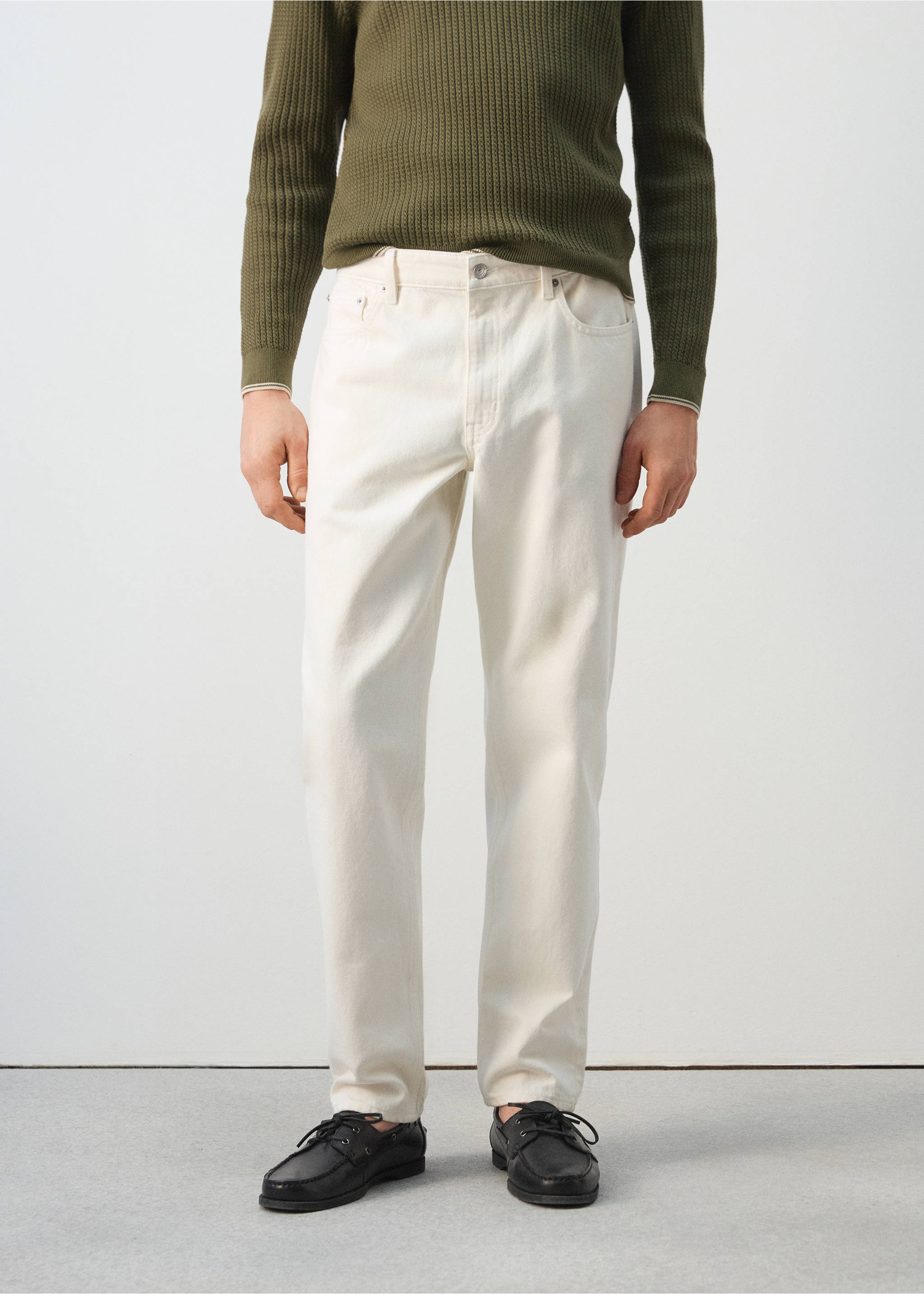 Bob regular-fit jeans - Medium plane, Off White. Ref: 27004433-00.