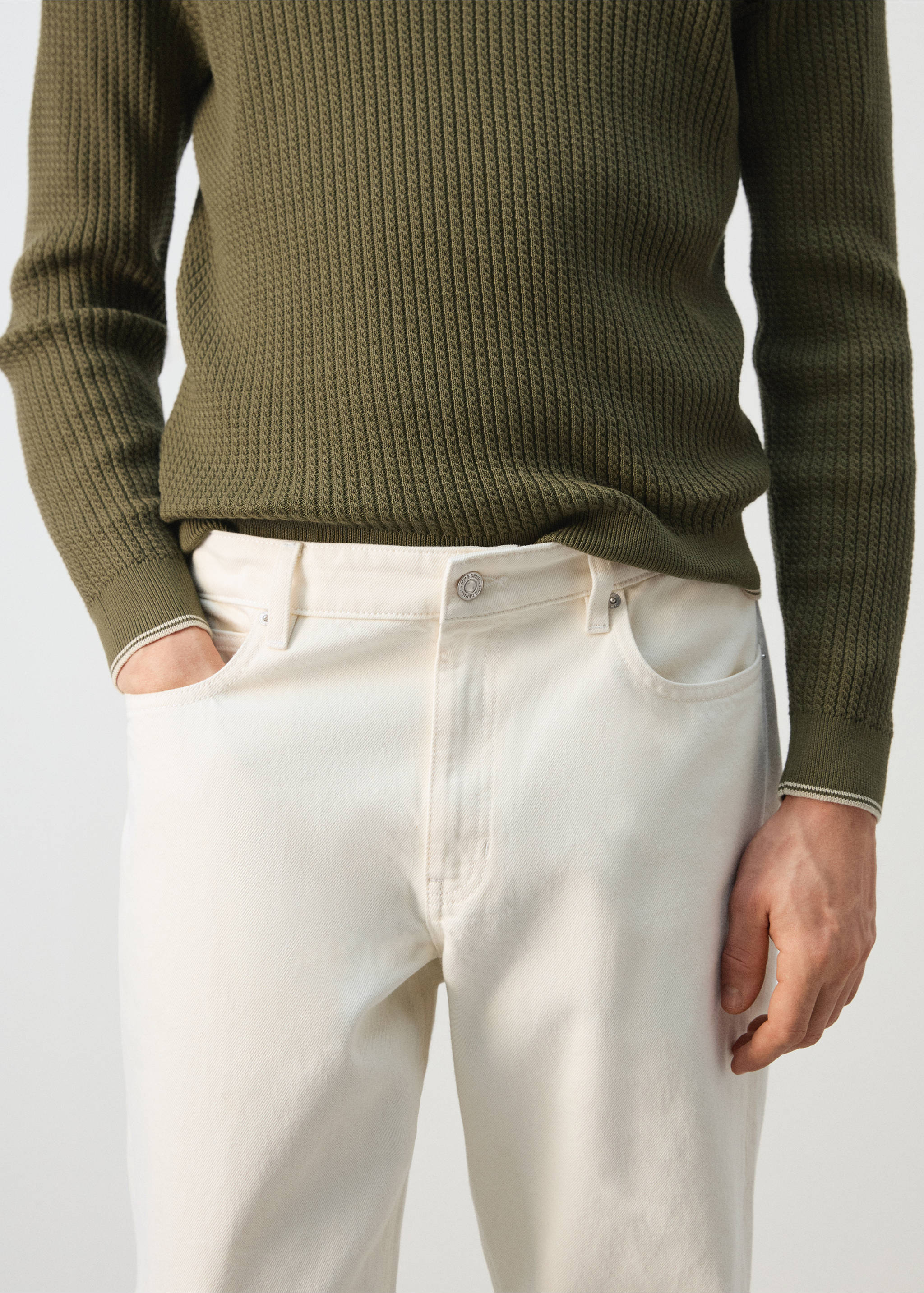 Bob regular-fit jeans - Details of the article 1, Off White. Ref: 27004433-00.