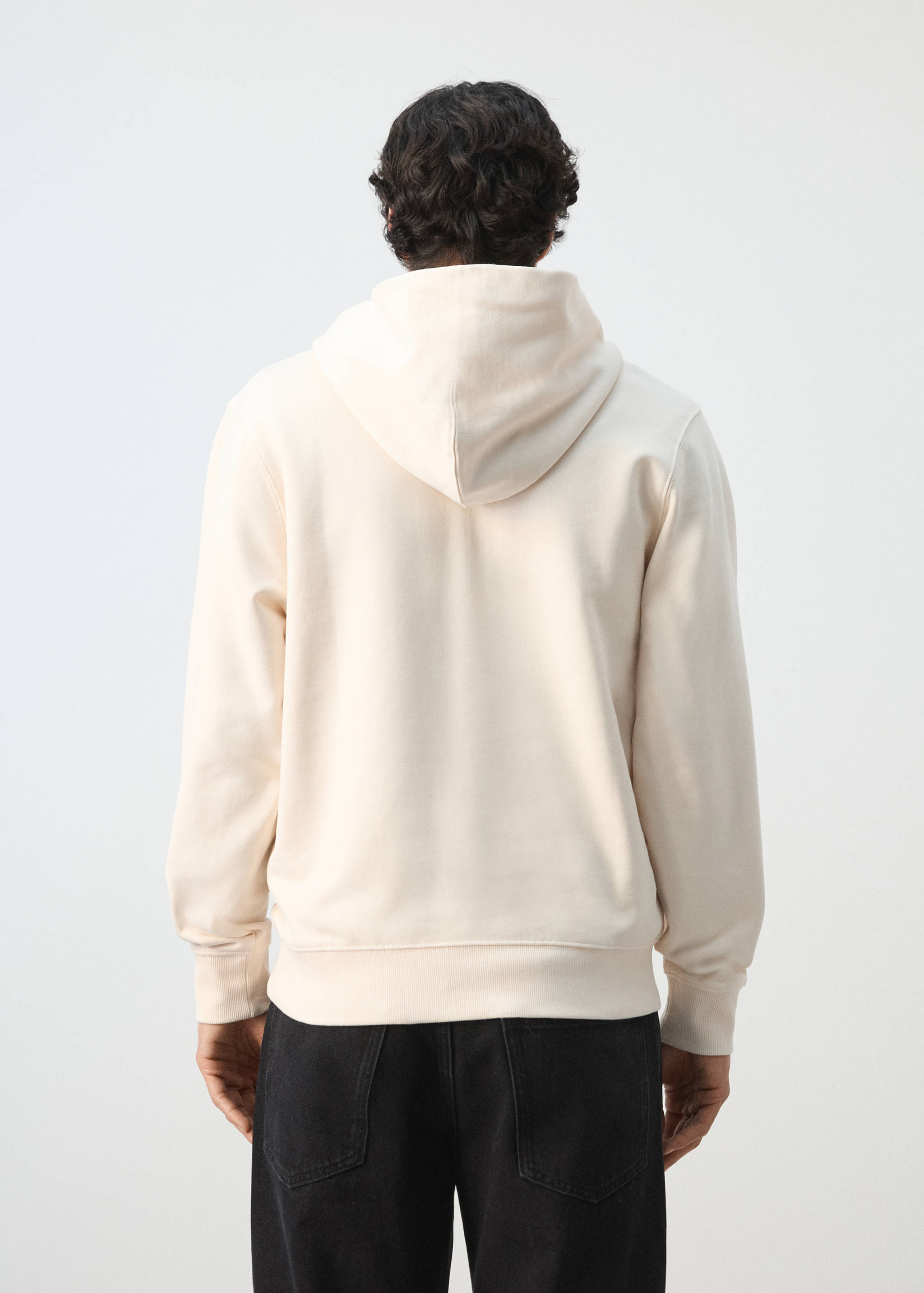 100% lightweight cotton hooded sweatshirt - Reverse of the article