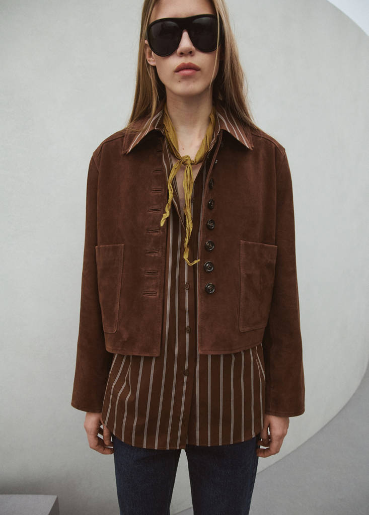 Set of 2 combined scarves — Brown