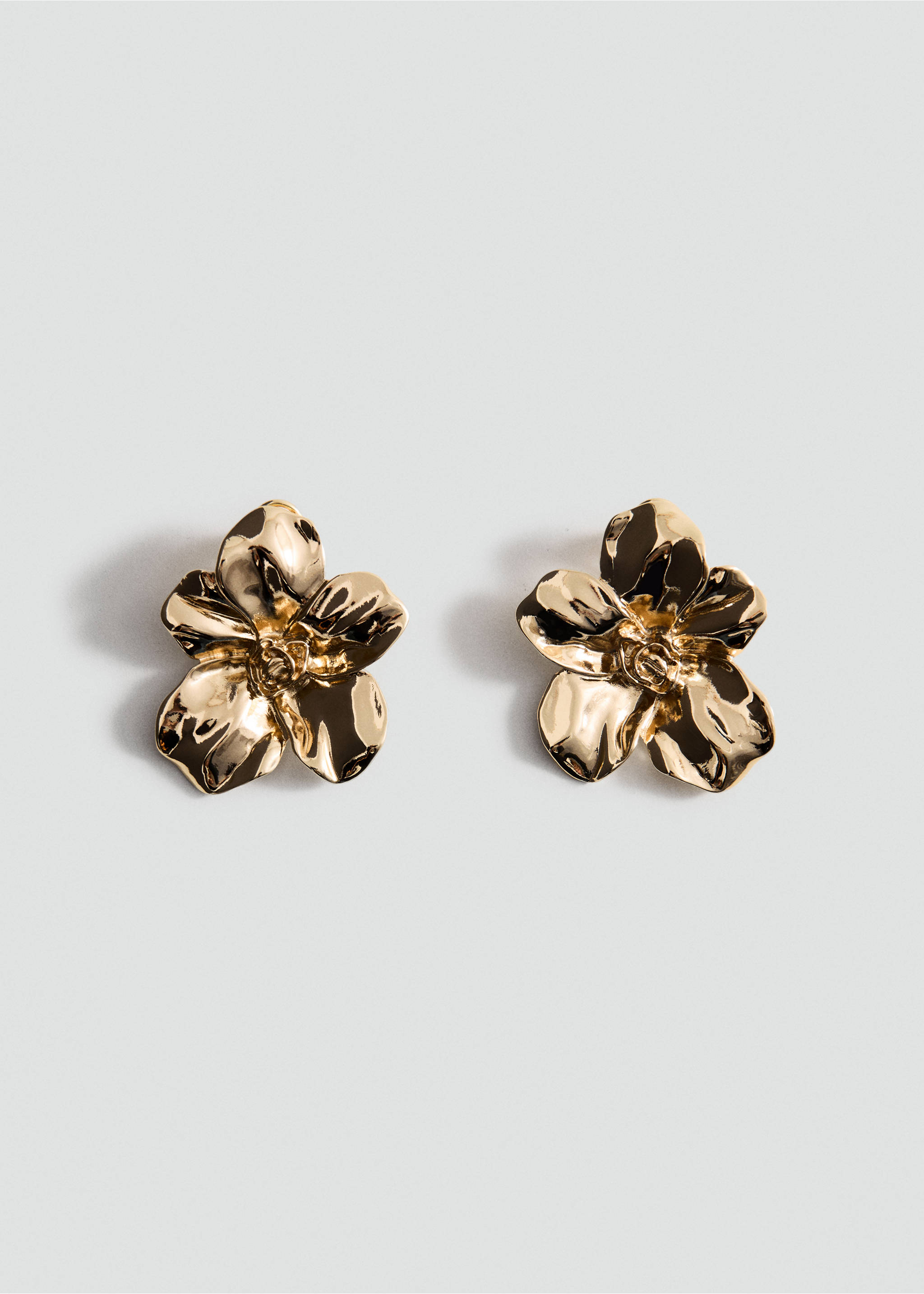 Flower-design earrings - Article without model, Gold. Ref: 27004442-00.