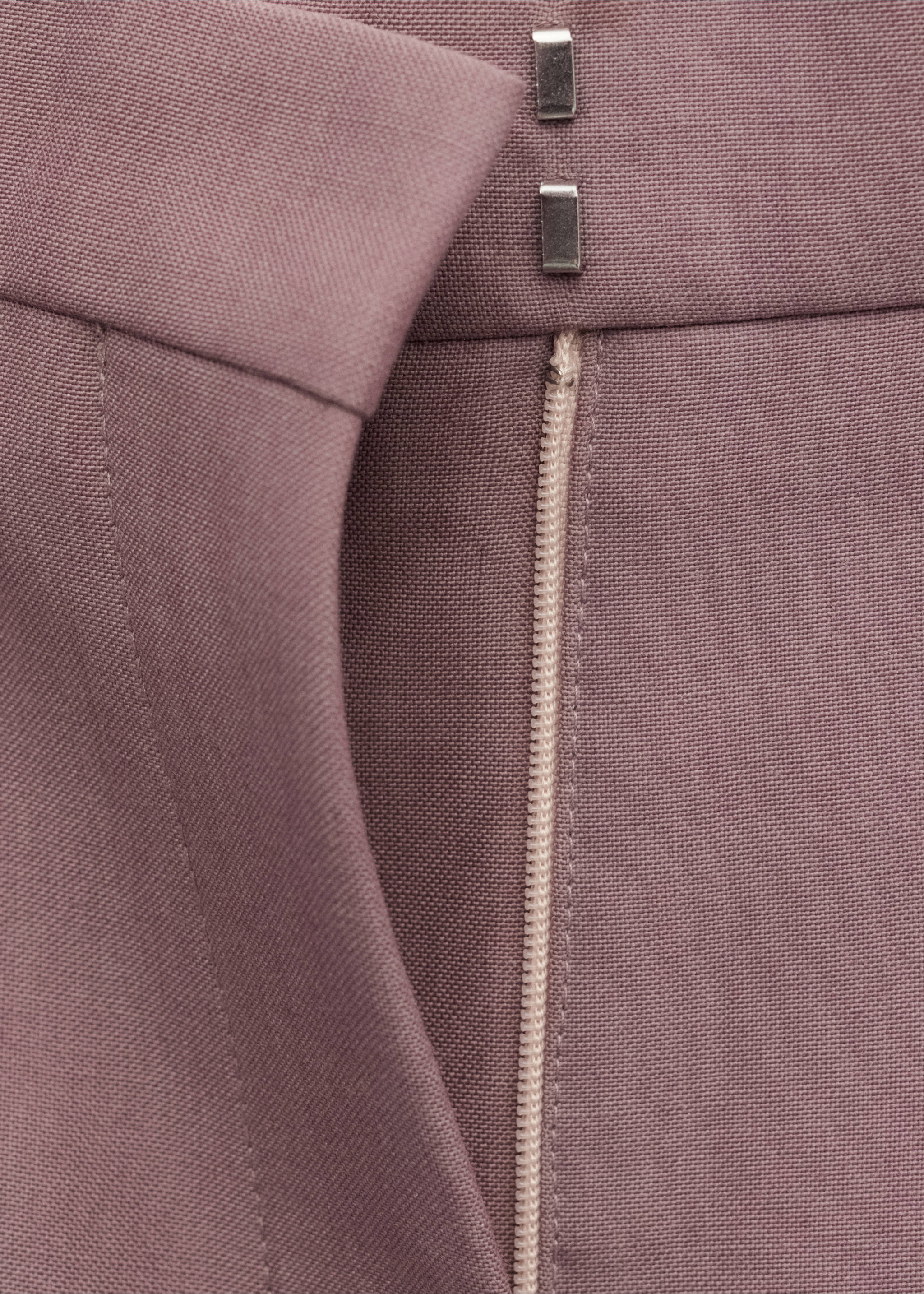 Flared wool suit trousers - Details of the article 8, Pink. Ref: 27004449-00.