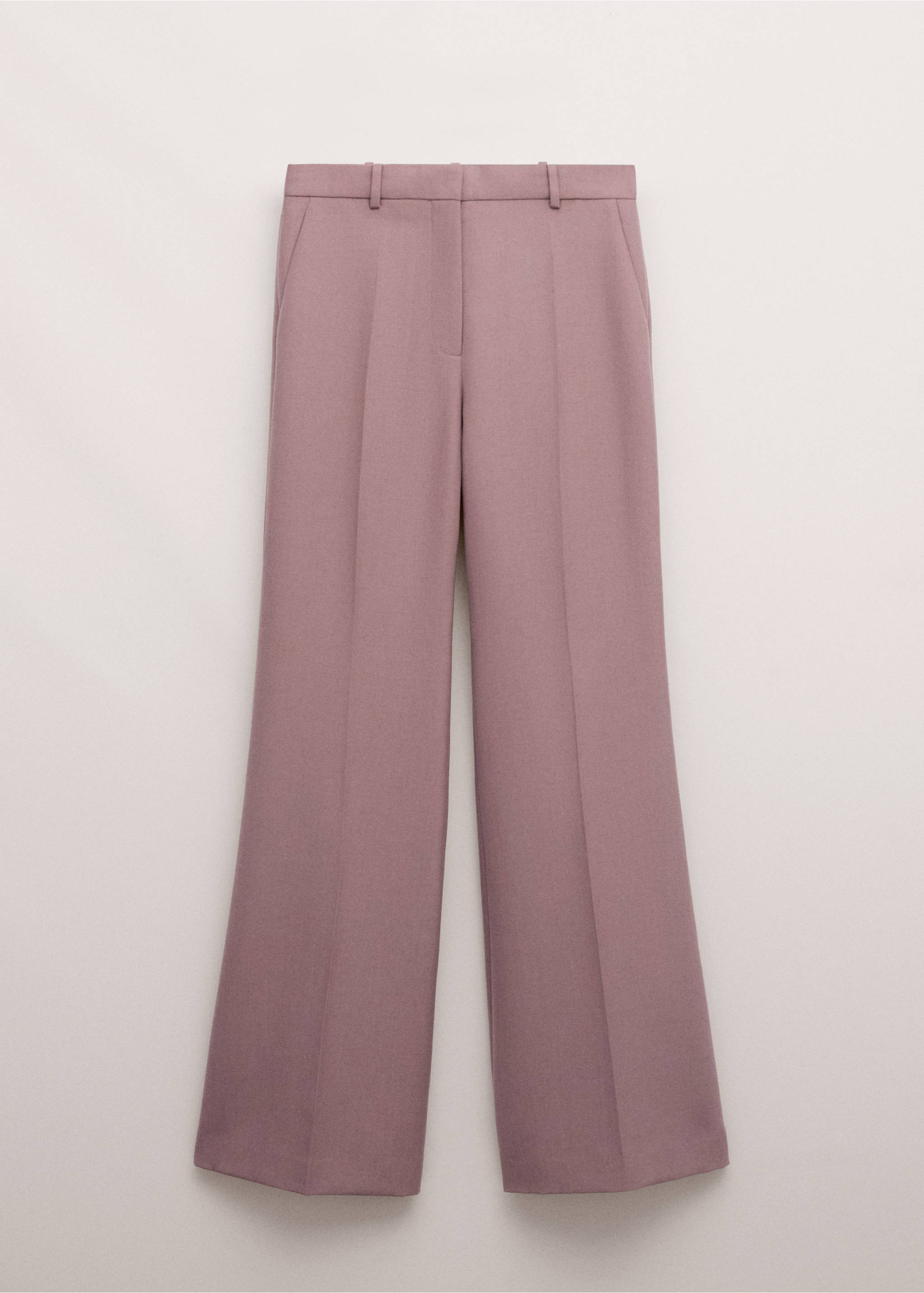 Pantalon de costume flare laine - Article sans modèle, Rose. Ref: 27004449-00.