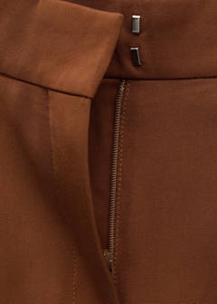 Straight low-rise suit trousers — Cognac 7