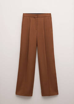 Straight low-rise suit trousers — Cognac 6