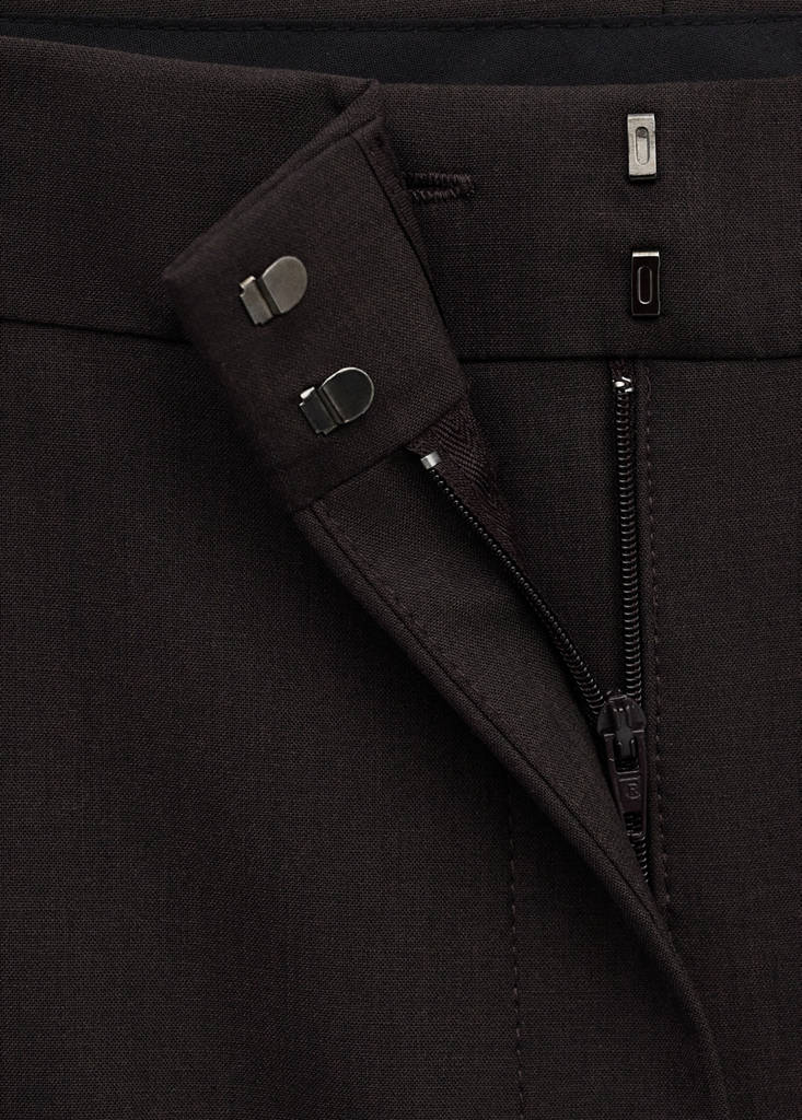 Mid-rise wool suit trousers — Plum