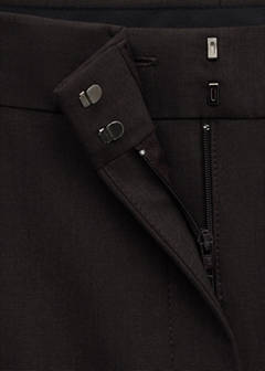 Mid-rise wool suit trousers — Plum 8