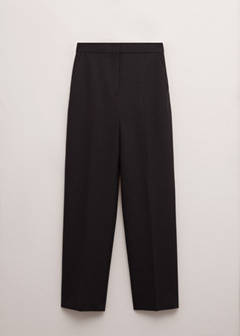 Mid-rise wool suit trousers — Plum 6
