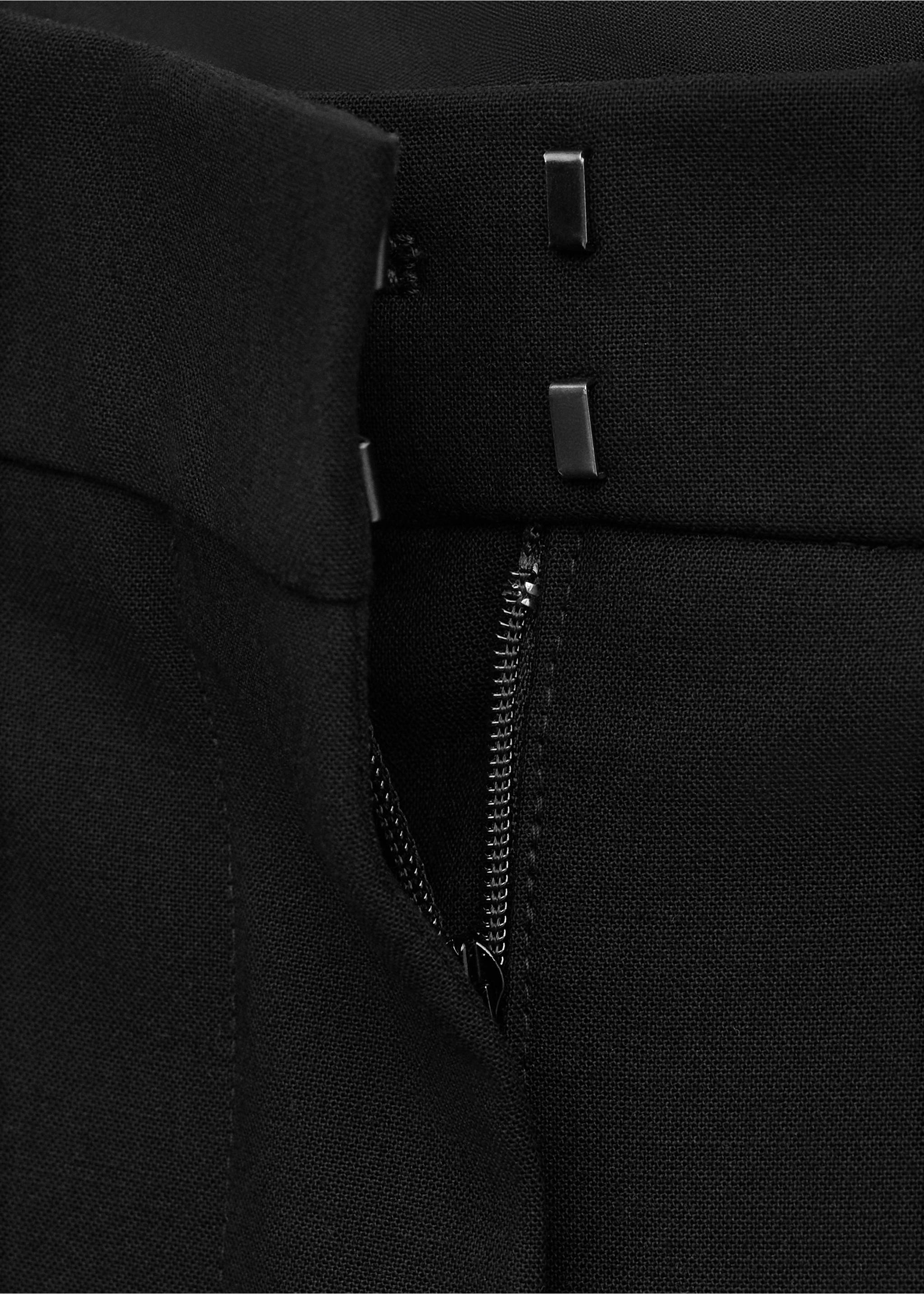Mid-rise flare trousers - Details of the article 8, Black. Ref: 27004452-00.