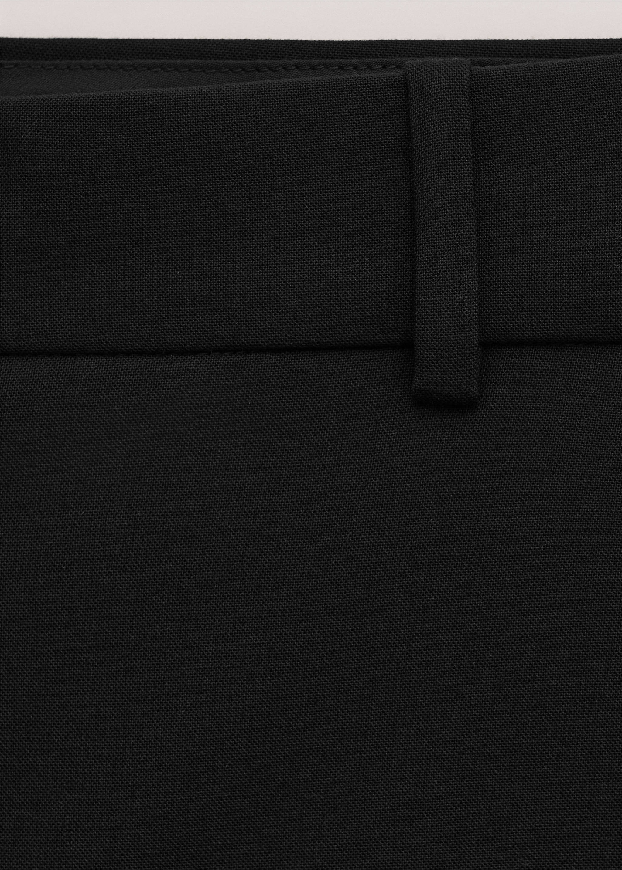 Mid-rise flare trousers - Details of the article 0, Black. Ref: 27004452-00.