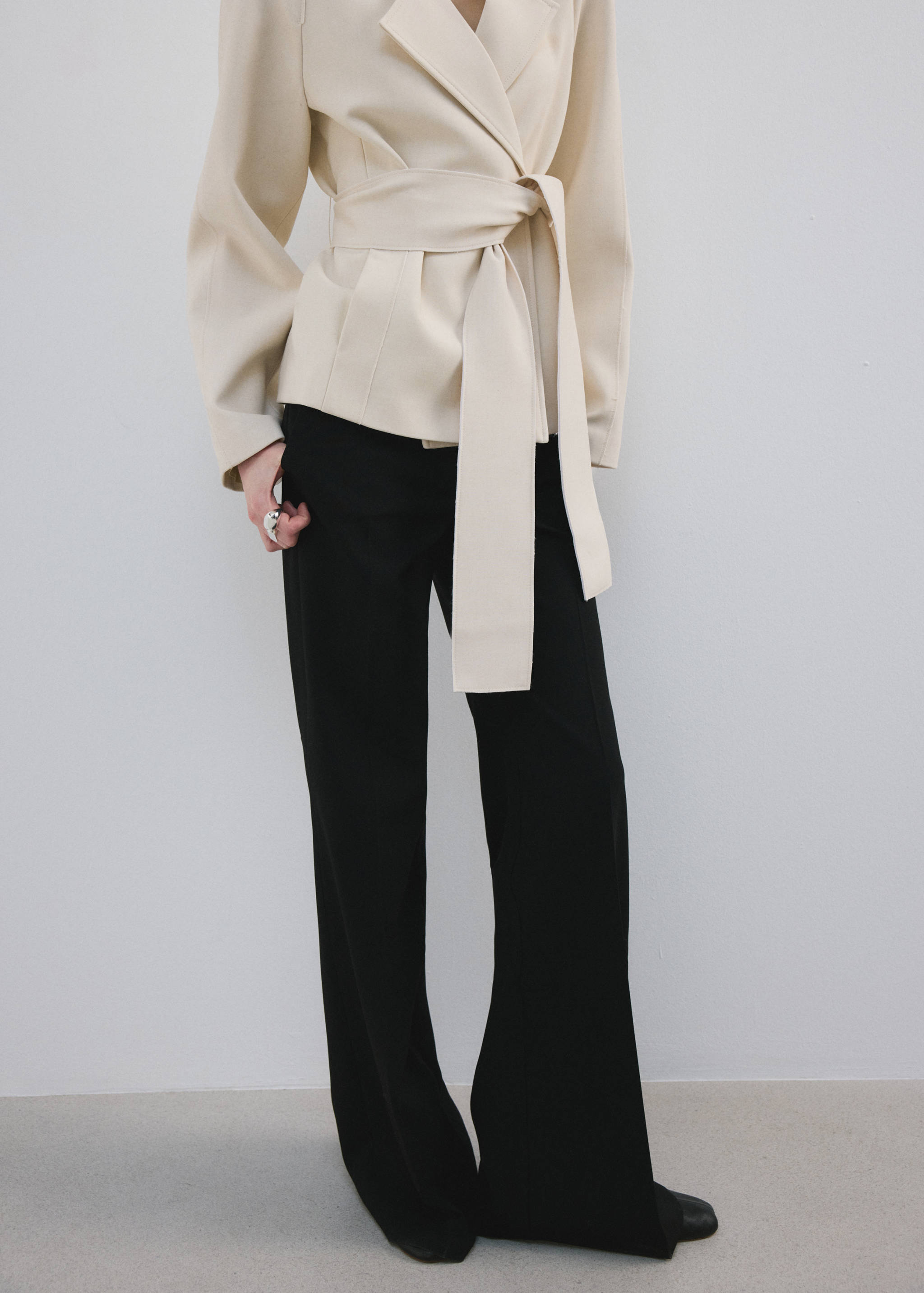 Mid-rise flare trousers - Medium plane