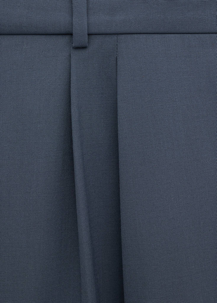 Straight wool suit trousers — Blue