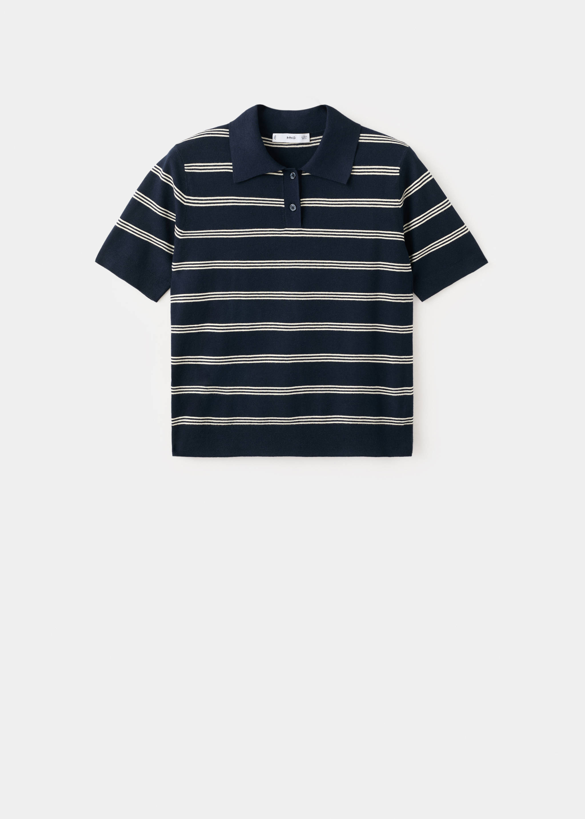 Striped polo-neck sweater - Article without model